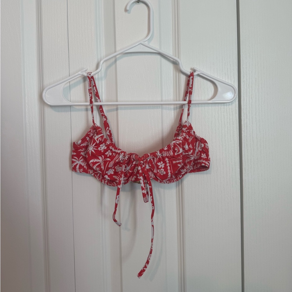 Kulani Kinis Red Floral Bikini Top